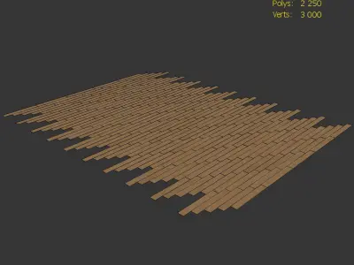Wood floor Oak Estate NEW Sanded 3D model