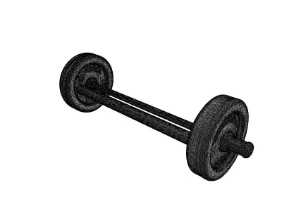 Realistic Gym Dumbbell Weight Low-poly 3D model