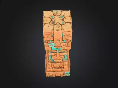 Monolithic Mosaic Low-poly 3D model