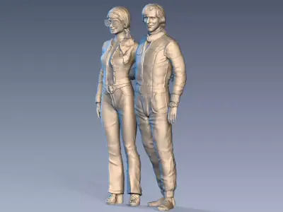 James Hunt and Suzy Miller 3D print model