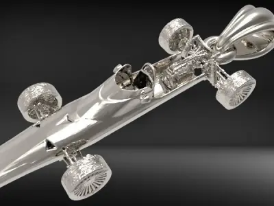 Formula F1 RC car Pendant Key Chain 3D print model