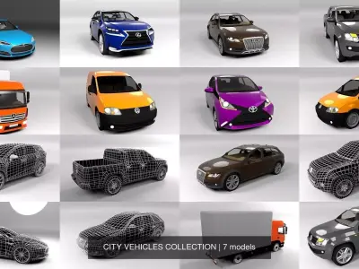 CITY VEHICLES COLLECTION 3D Model Pack