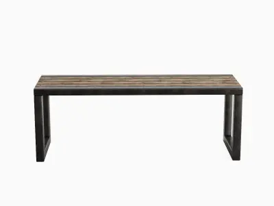 Outdoor Bench V 03 03 Low-poly 3D model