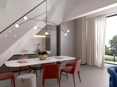 Modern interior scene - 3D model 3D model