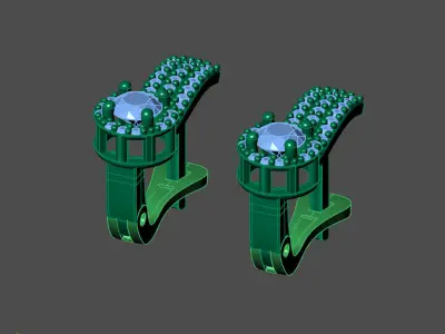 Women Earrings 3DM STL Womens Earring Renders 3D print models   3D print model 19