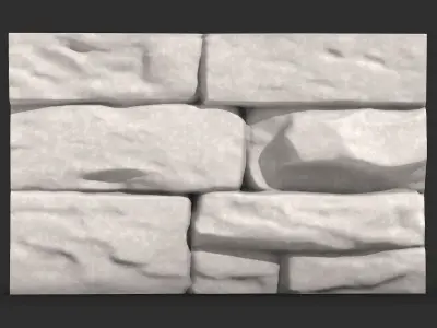 Stone Wall Kitbash Element 3D print model