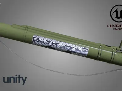 RPG-18 game ready 3d model with 4K-PBR textures for any engines Low-poly 3D model