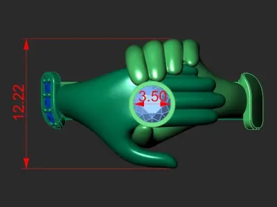 AN UNUSUAL RING FOR THE BRIDE Printable Model 3D print model