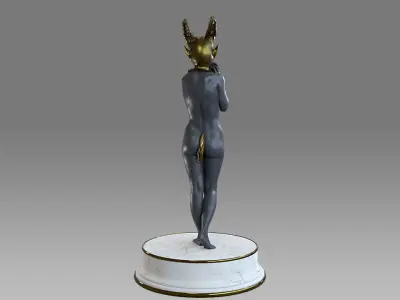Zodiac Sign Female Capricorn Low-poly 3D model
