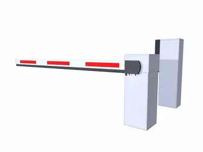 Traffic Barrier Low-poly 3D model