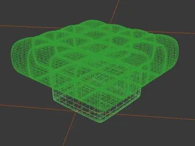 Leather Ottoman 3D model Free 3D model