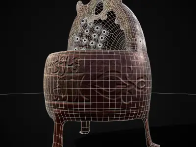 Engraved Metal Perfume Holder Low-poly 3D model