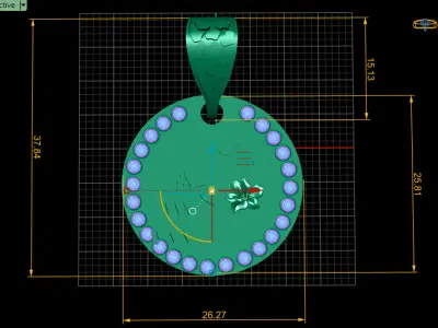 Pendant 3D print model 2