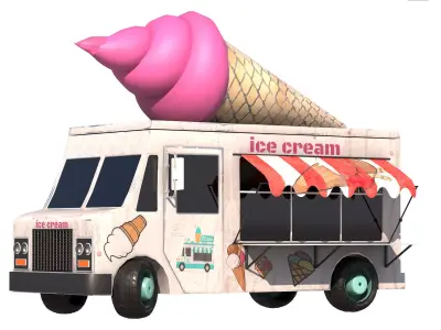 ice cream truck 3D model
