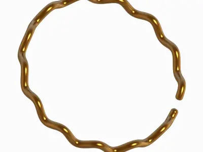 Romantic Curved Bracelet 3D print model