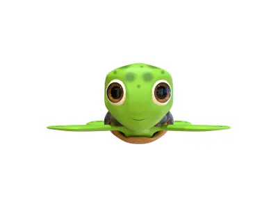 Turtle 3D Model  Stylized Rigged Low-poly 3D model