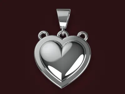 Heart pendant For Girls and Women 3D print model
