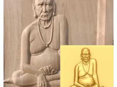 Swami-Samarth- Bass-Relief CNC 3D model