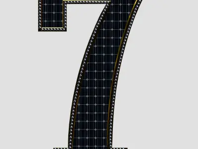 Solar Panel Number - 7 3D model
