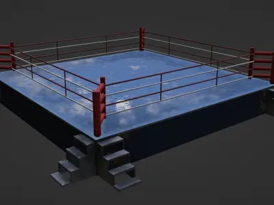 Boxing Ring Low-poly 3D model