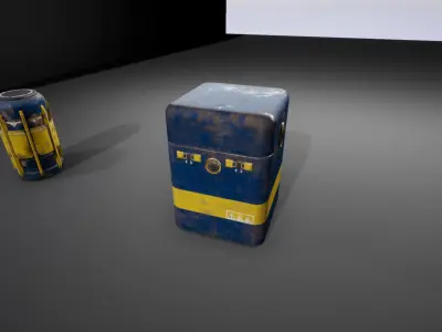 Sci-Fi Containers Low-poly 3D model