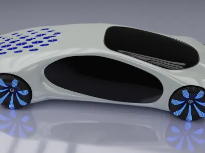 Mercedes Benz vision AVTR Low-poly 3D model