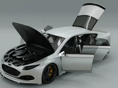 Generic 4 door V8 Sports Car 3D model