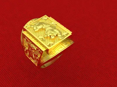 Rings Tiger 3D print model