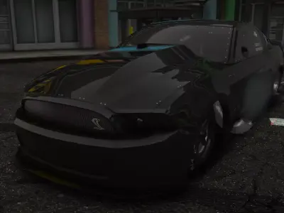 MUSTANG GT500 FIVEM AND BLEND FILE INSANE DETAIL LOW POLY  Low-poly 3D model