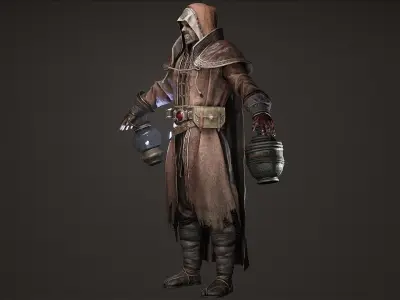 Undead Alchemist Low-poly 3D model