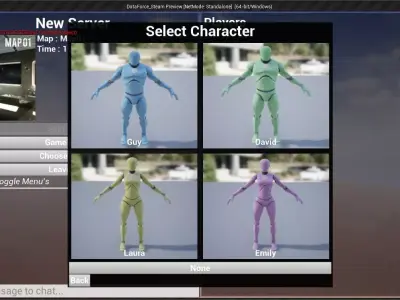 Unreal Engine Blueprint Multiplayer Starter Project Template Free low-poly 3D model