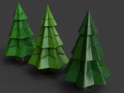 Christmas tree metal toy 3D model