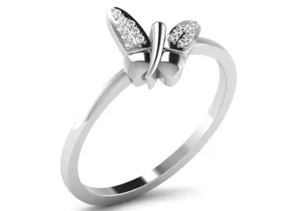 Women Engagement Ring 3dm STL FBX OBJ Render 3D print model get