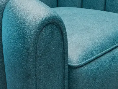 Channel Tufted Barrel Chair Free 3D model