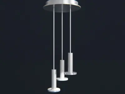 Cielo 3 Chandelier 2 different colors Low-poly 3D model