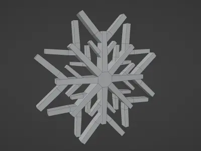 Snowflake Low-poly 3D model
