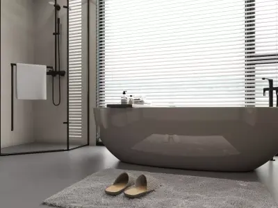 Bathroom 017 Low-poly 3D model