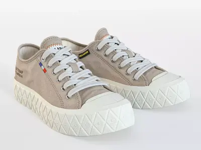 Palladium Palla Ace Beige Low-poly 3D model