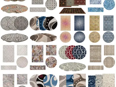 16 in 1 Rug Collection No 10 Low-poly 3D model