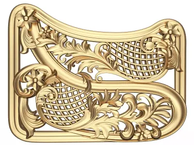 Carved Decor Furniture 05 Low-poly 3D model