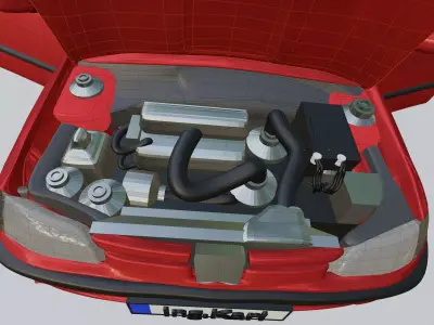 3D LOW POLY development handmade CAR by Ing Karl ArtStudio  Low-poly 3D model