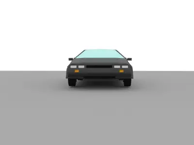 Auto low poly car 3D model