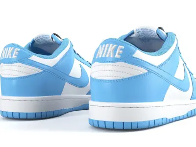 Nike  Dunk Low UNC PBR  Low-poly 3D model