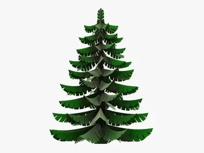 Christmas fir tree stylized 01 3D model