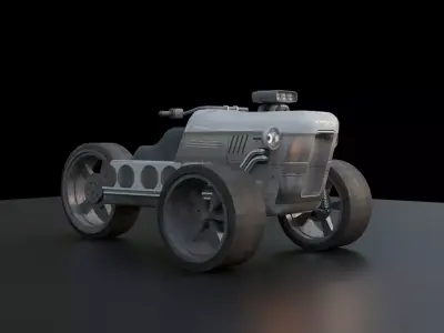 3 Wheels motorcycle 3D model