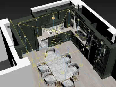 Elegant Classic Cabinet Free 3D model