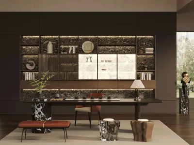 Light luxury tea room 3D model