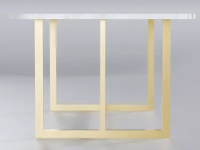 Luxury Gold Marble Table 3D Model True 4K PBR Renders Clean UV Low-poly 3D model
