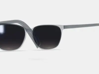 Esme Sunglasses in Crystal 3D model