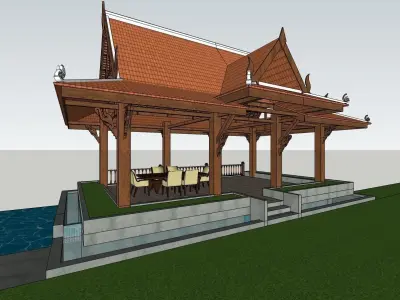 Hut or Kiosque 3D model